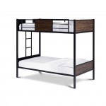 Lynfield Twin Bunk Bed In Powder Coating Black Color