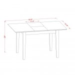 Rectangular Dining Table Black Color Top Surface, Solid Wood Rectangular Table Legs In Black Color Finish