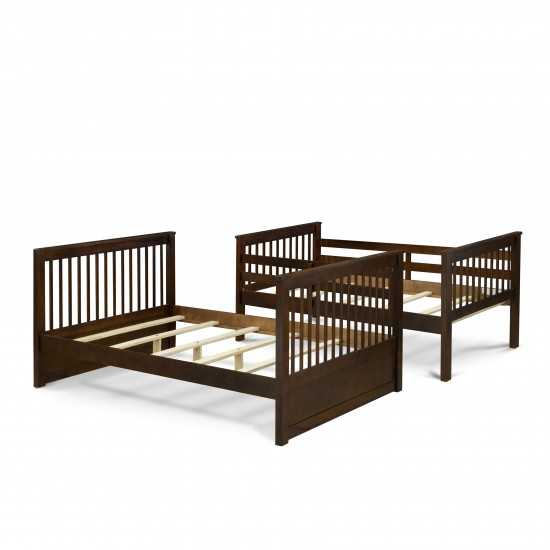 Odessa Twin & Full Bunk Bed In Phillip Walnut Finish