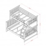 Odessa Twin & Full Bunk Bed In Phillip Walnut Finish