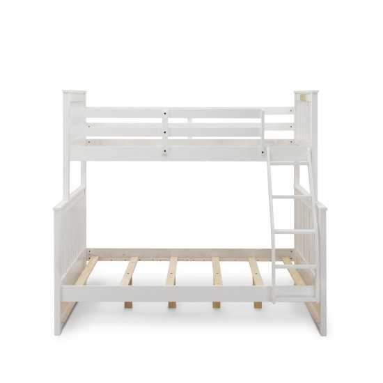 Odessa Twin & Full Bunk Bed In White Finish