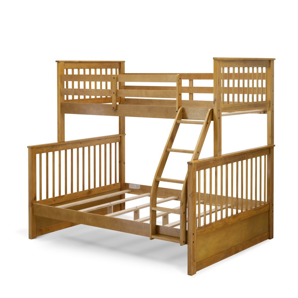 Odessa Twin & Full Bunk Bed In Natural Oak Finish