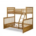 Odessa Twin & Full Bunk Bed In Natural Oak Finish