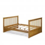 Odessa Twin & Full Bunk Bed In Natural Oak Finish