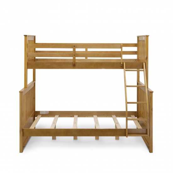 Odessa Twin & Full Bunk Bed In Natural Oak Finish