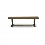 V-Style 15X60 In Dining Bench, Distressed Jacobean 418 Leg, Distressed Jacobean 418 Top Finish