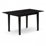 3Pc Dinette Set 2 Dining Chairs, Butterfly Leaf Small Dining Table, Black