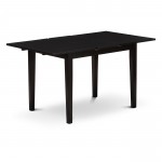 3Pc Dinette Set 2 Dining Chairs, Butterfly Leaf Small Dining Table, Black