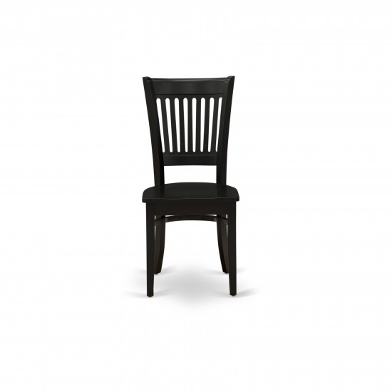 3Pc Dinette Set 2 Dining Chairs, Butterfly Leaf Small Dining Table, Black