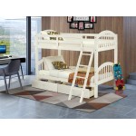 East West Furniture Verona Twin Bunk Bed In White Finish With Under Drawer