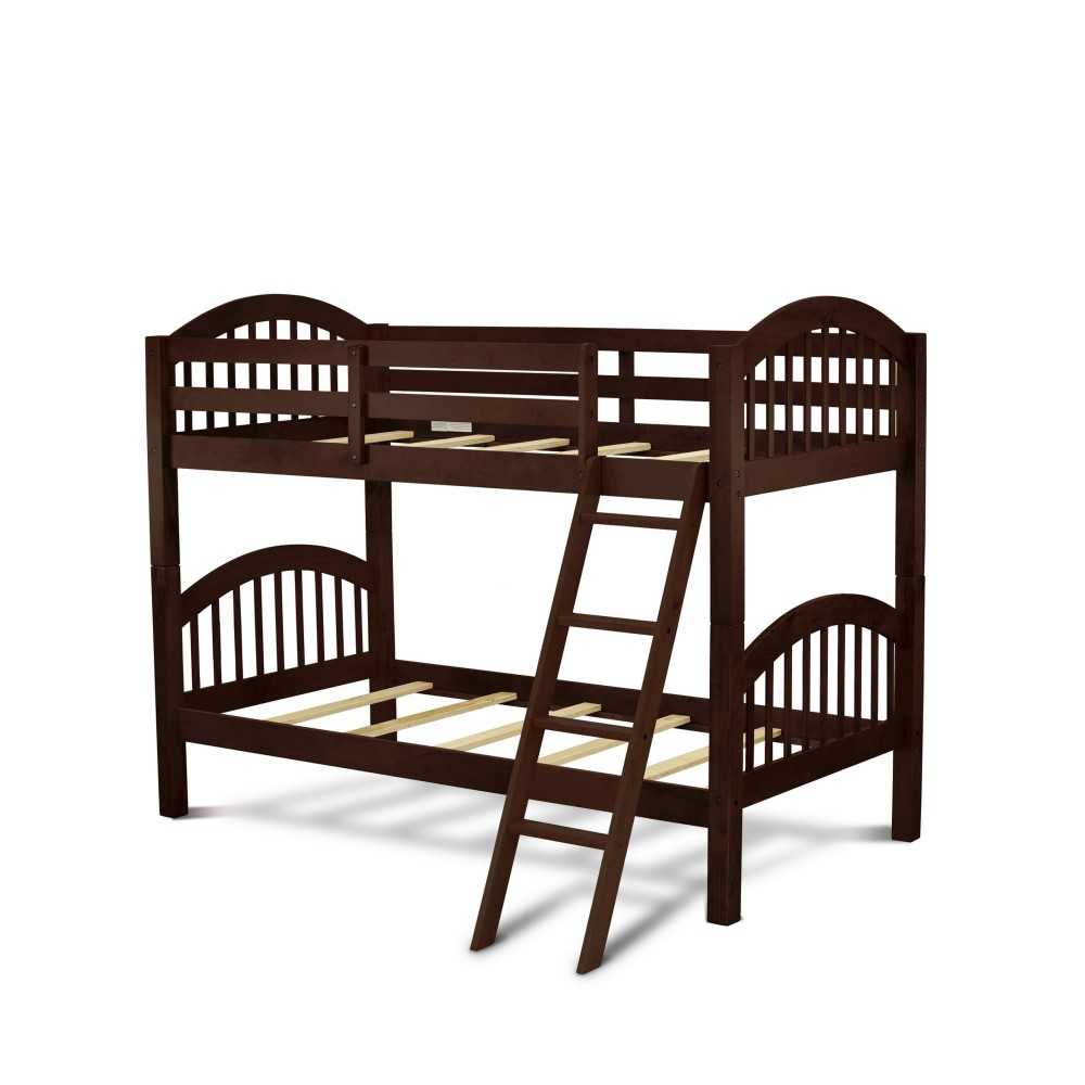 Verona Twin Bunk Bed In Java Finish Verona Twin Bunk Bed In Java Finish