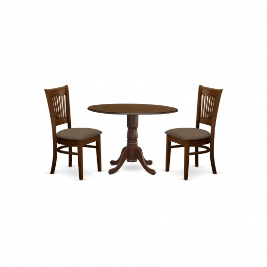 3 Pc2-Drop-Leaf Dining Table And 2 Dining Chairs