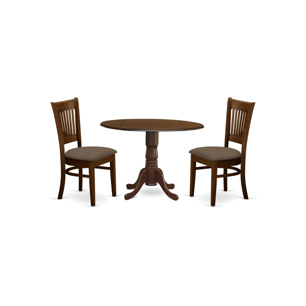 3 Pc2-Drop-Leaf Dining Table And 2 Dining Chairs