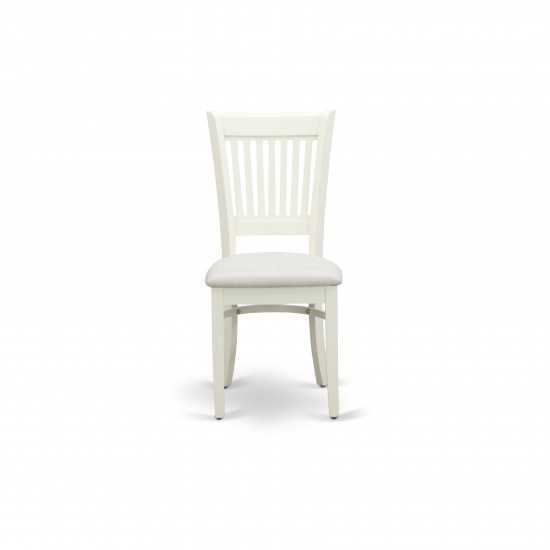 3Pc Dinette Set2 Dining Chairs, Wooden, Slatted Chair Back Drop Leaves Wooden Table Linen White Finish