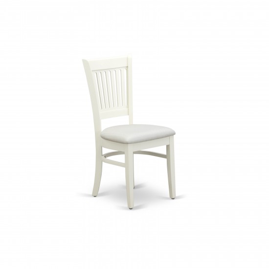 3Pc Dinette Set2 Dining Chairs, Wooden, Slatted Chair Back Drop Leaves Wooden Table Linen White Finish