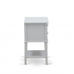 Night Stand For Bedroom, 2 Wood Drawers , Urban Gray Finish