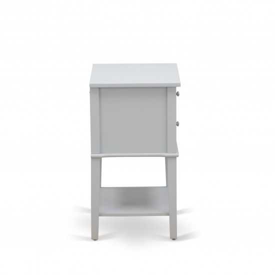 Night Stand For Bedroom, 2 Wood Drawers , Urban Gray Finish