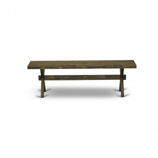 X-Style 15X72 In Dining Bench, Distressed Jacobean 418 Leg, Distressed Jacobean 418 Top Finish