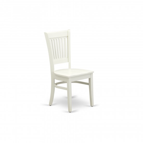 3Pc Dining Set2 Kitchen Chairs, Wooden Seat, Slatted Chair Back Drop Leaves Table Linen White Finish