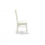 5Pc Dinette Set 4 Dining Chairs, Drops Leaves Dining Table, Linen White