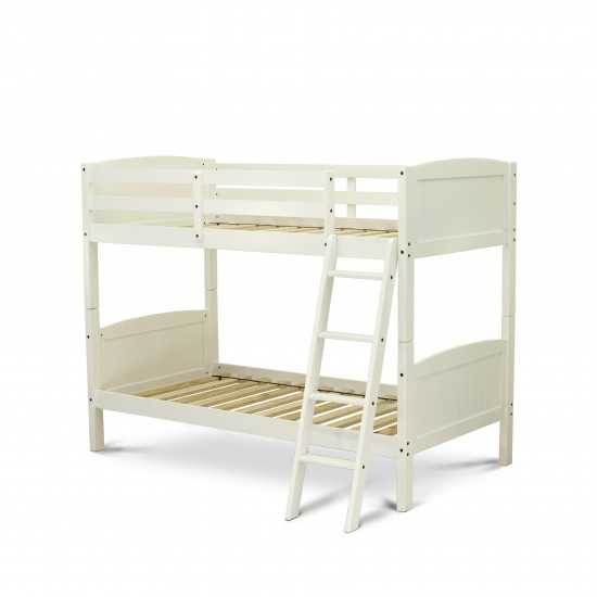 Albury Twin Bunk Bed In White Finish