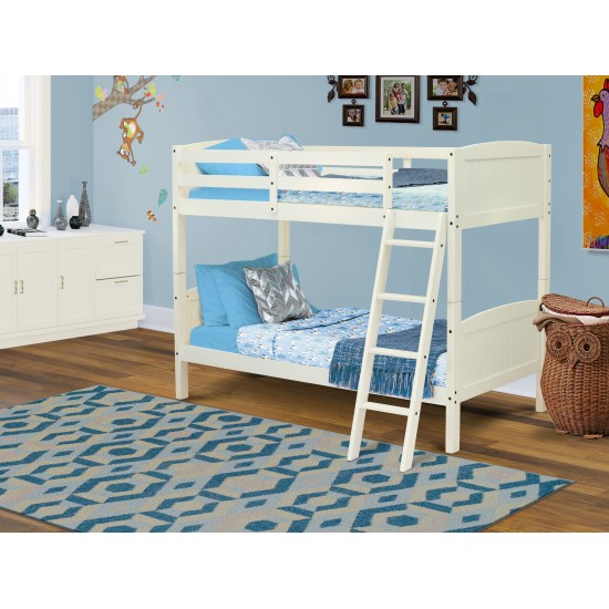 Albury Twin Bunk Bed In White Finish