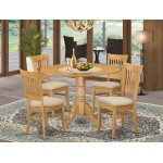 5 Pc Small Kitchen Table Set-Drop Leaf Table And 4 Dinette Chairs