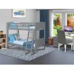 Albury Twin Bunk Bed In Gray Finish