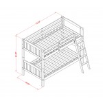 Albury Twin Bunk Bed In Gray Finish