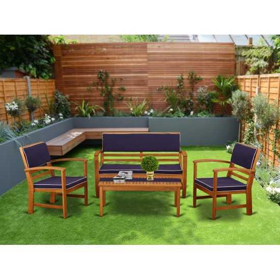 This 4Pc Set Offers One Bench And 2 Arm Chairs Plus One Small Table