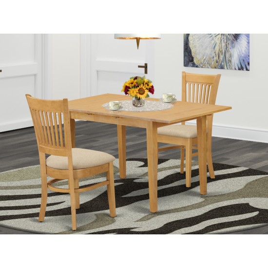 3 Pc Dining Room Set - Small Dining Table And 2 Dinette Chairs