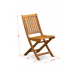 Bdkcwna Outdoor Dining Chairs Slatted Back Natural Oil Finish Set Of 2