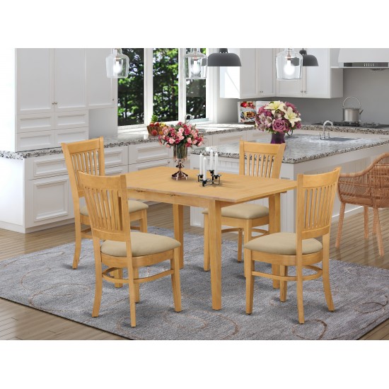 5 Pc Table And Chairs Set - Kitchen Dinette Table And 4 Kitchen Dining Chairs