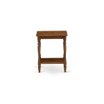 End Table, Open Storage Shelf Night Stand For Small Spaces, Antique Walnut