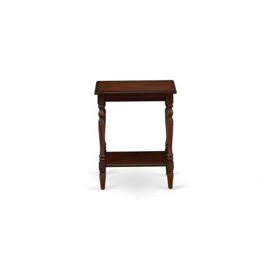 Night Stand For Bedroom, Open Storage Shelf, Wood Side Table For Small Spaces, Antique Mahogany
