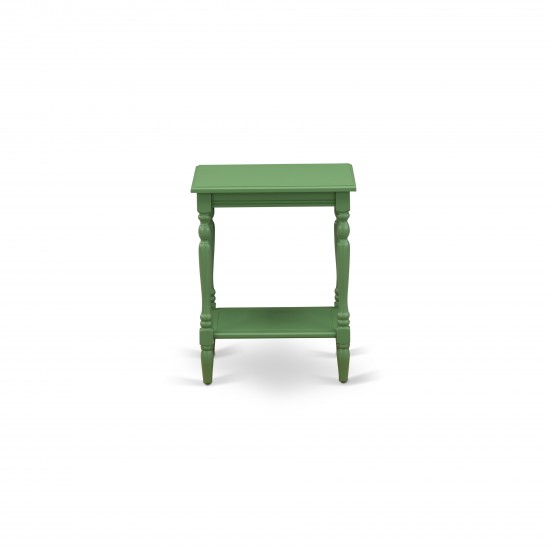 Night Stand, Open Storage Shelf, Side Table For Small Spaces, Clover Green