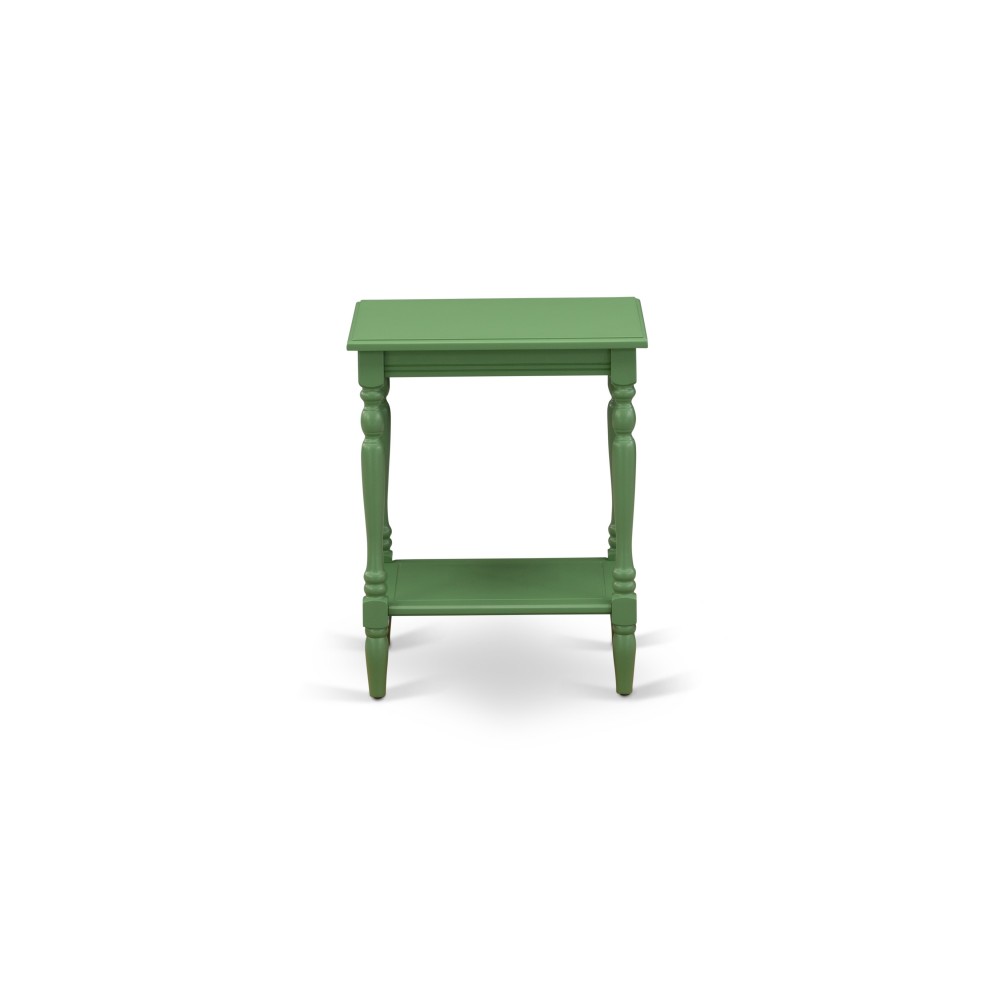 Night Stand, Open Storage Shelf, Side Table For Small Spaces, Clover Green