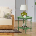 Night Stand, Open Storage Shelf, Side Table For Small Spaces, Clover Green