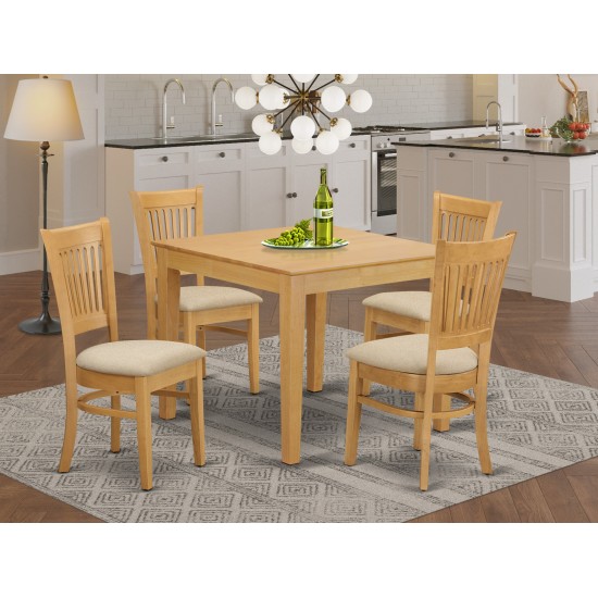 5 Pc Table And Chairs Set - Kitchen Table And 4 Dining Chairs