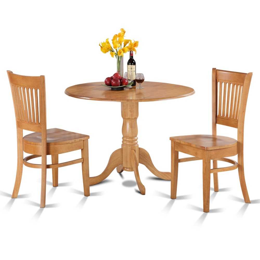 3 Pc Kitchen Nook Dining Set-Small Table And 2 Dinette Chairs Chairs