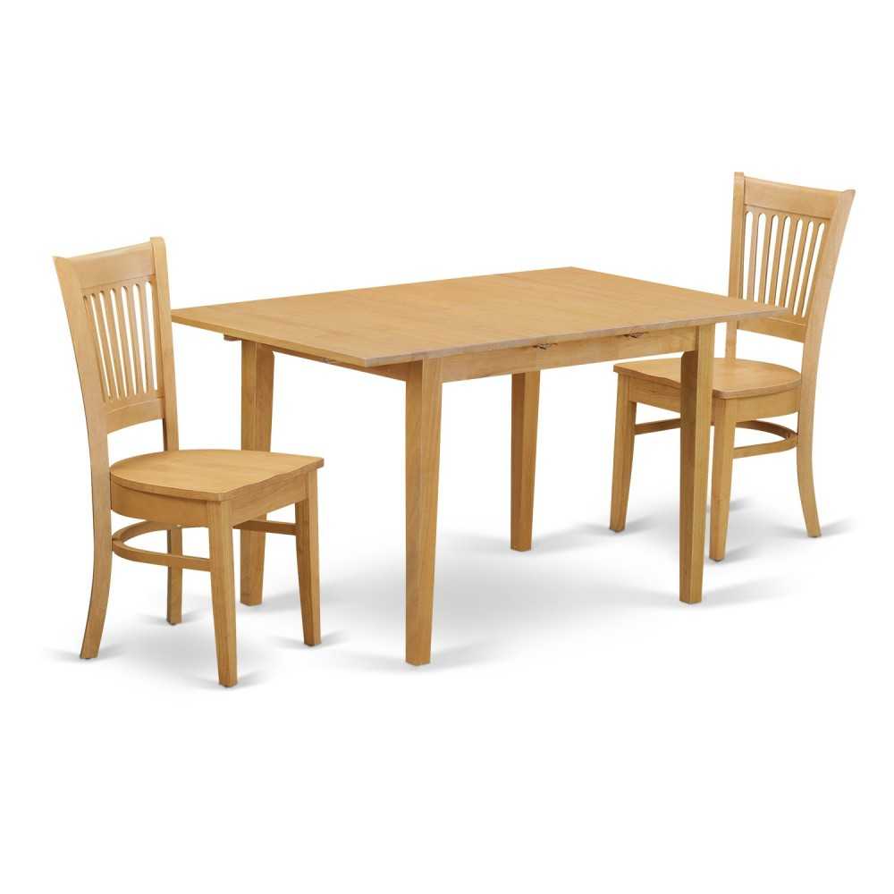 3 Pc Kitchen Table Set - Kitchen Dinette Table And 2 Dinette Chairs