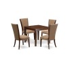 A Dining Set Of 4 Wonderful Kitchen Chairs, Light Sable Color, Lovely Table, Mahogany Finish