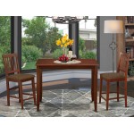 3 Pc Counter Height Table Set-Table And 2 Dinette Chairs