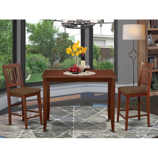 3 Pc Counter Height Table Set-Table And 2 Dinette Chairs