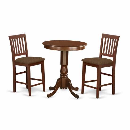 3 Pc Pub Table Set-Pub Table And 2 Dining Chairs