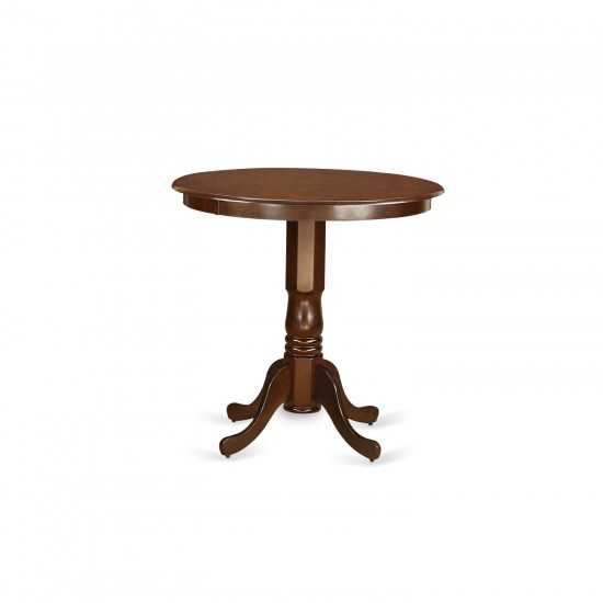 3 Pc Dining Counter Height Set - Dining Table, 2 Counter Height Chairs, Mahogany
