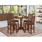 5 Pc Pub Table Set - Counter Height Table And 4 Dining Chairs