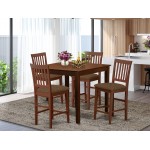 5 Pc Counter Height Set-Square Counter Height Table, 4 Counter Height Chairs