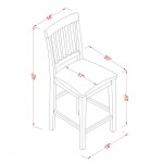 5 Pc Counter Height Set-Square Counter Height Table, 4 Counter Height Chairs