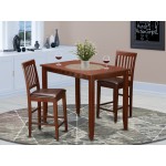 3 Pc Counter Height Dining Set-Counter Height Table And 2 Kitchen Chairs